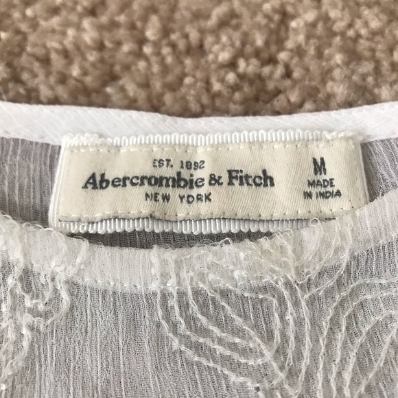 SOLD Abercrombie & Fitch SOLD See Through White Tank Top - Picture 4 of 6